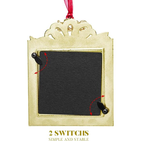 🆕Christmas Tree Ornament Picture Frame Holiday Keepsake Home Decor Pendant Gift - Picture 4 of 7